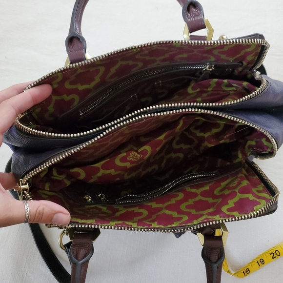 Oryany Anthropologie leather crossbody purple purse - Picture 11 of 13